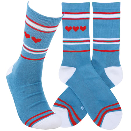 Hearts Socks - Cotton, Nylon, Spandex
