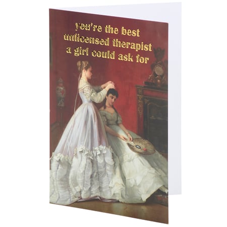 The Best Unlicensed Therapist Greeting Card - Paper