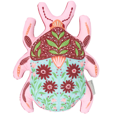 Picnic Beetle Shaped Pillow - Cotton, Velvet, Plastic
