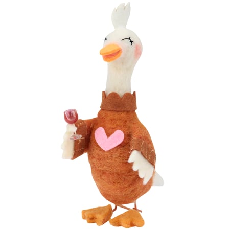 Wine Goose Critter - Felt, Foam, Wire, Plastic