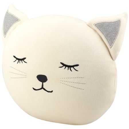 Sleepy Cat Shaped Pillow - Cotton