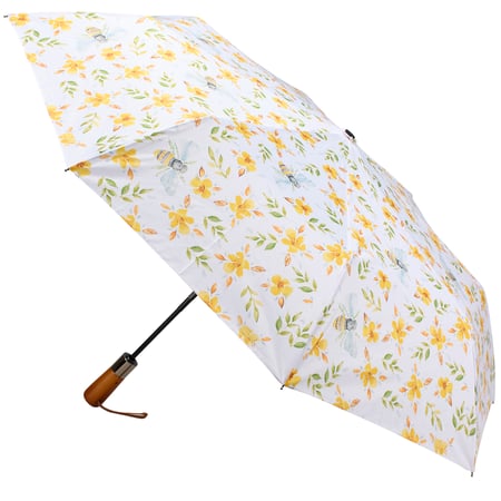 Bees Umbrella - Pongee, Wood, Fiberglass, Metal, Plastic