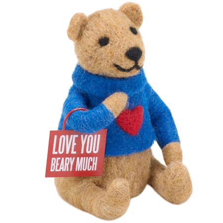 Love You Beary Much Critter - Felt, Polyester, Metal, Plastic