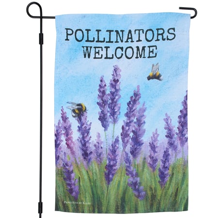 Lavender Garden Flag - Polyester