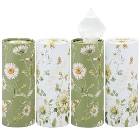 Daisies Tissue Box Set - Paper, Facial Tissue
