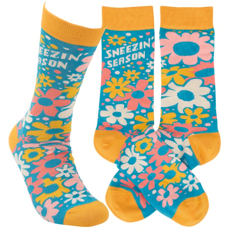 Sneezin' Season Socks - Cotton, Nylon, Spandex