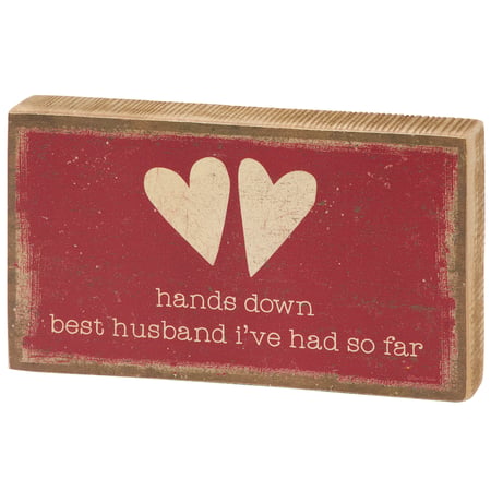 Best Husband I've Had So Far Block Sign - Wood, Paper