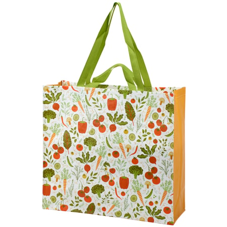 Vegetables Shopping Tote - Post-Consumer Material, Nylon