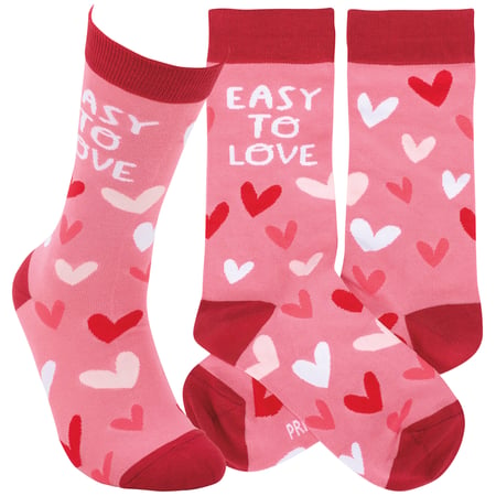 Easy To Love Socks - Cotton, Nylon, Spandex