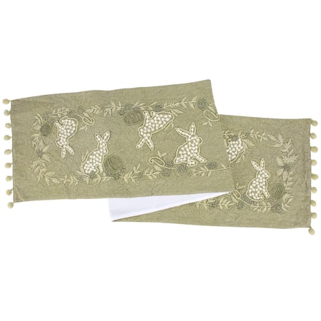 Green Rabbits Runner - Cotton, Polyester