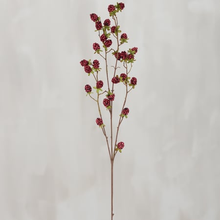 Wild Red Raspberries Floral Pick - Foam, Polyester, Plastic, Wire