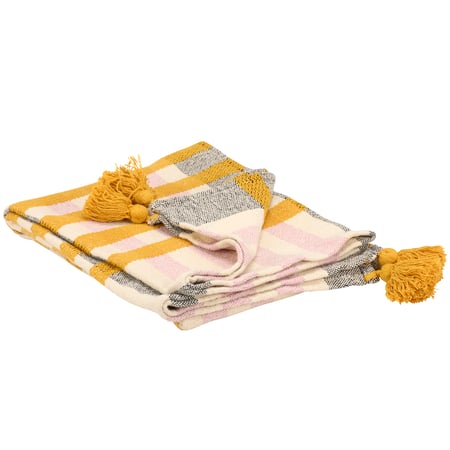 Multicolor Gingham Throw - Cotton