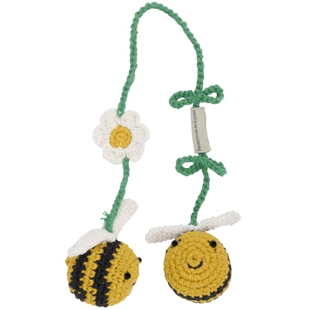 Crochet Bees Car Mirror Accessory - Cotton, Plastic