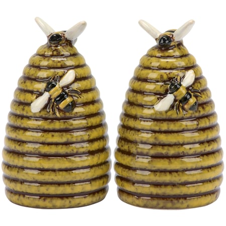Bumblebee Salt And Pepper Shakers - Ceramic, Plastic
