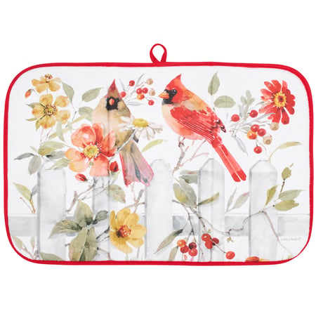 Everyday Cardinals Drying Mat - Polyester, Foam