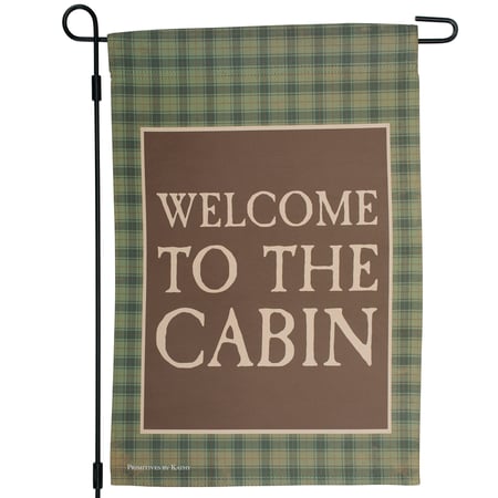 Welcome To The Cabin Garden Flag - Polyester