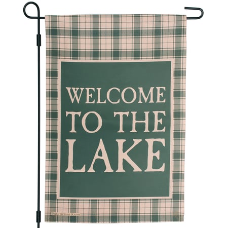 Welcome To The Lake Garden Flag - Polyester