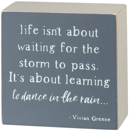 Learning To Dance Box Sign - Wood