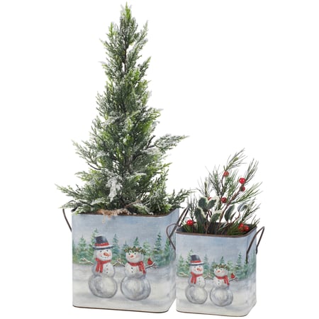 Snow Family Bin Set - Metal, Paper