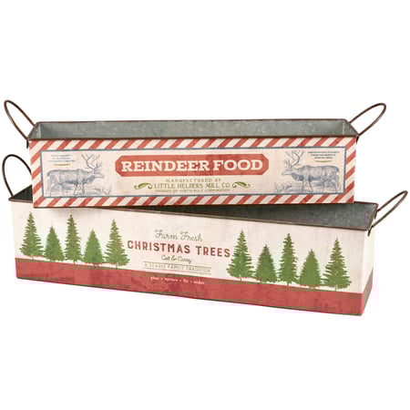 Reindeer Food Bin Set - Metal, Paper