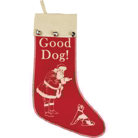 Good Dog Stocking - Felt, Metal