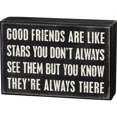 Good Friends Box Sign - Wood