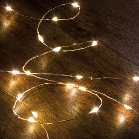 20 Light Copper Wire String Lights - Wire, Plastic, Cord