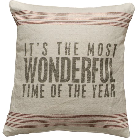 Most Wonderful Pillow - Cotton, Zipper