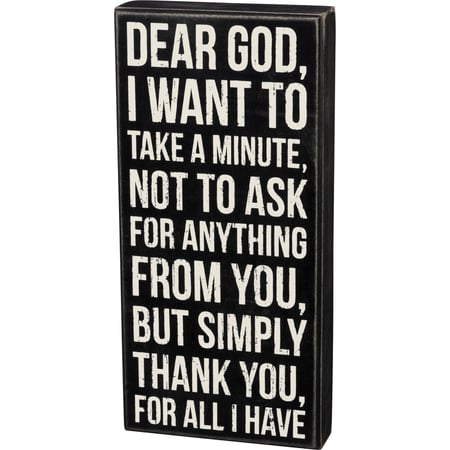 Dear God Box Sign - Wood