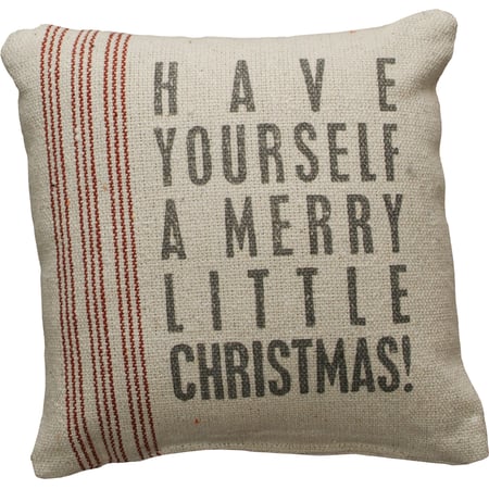 Merry Little Christmas Pillow - Cotton, Zipper