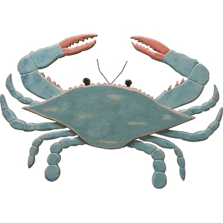 Wooden Blue Crab Wall Decor - Wood, Wire