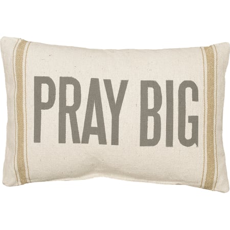 Pray Big Pillow - Cotton, Zipper