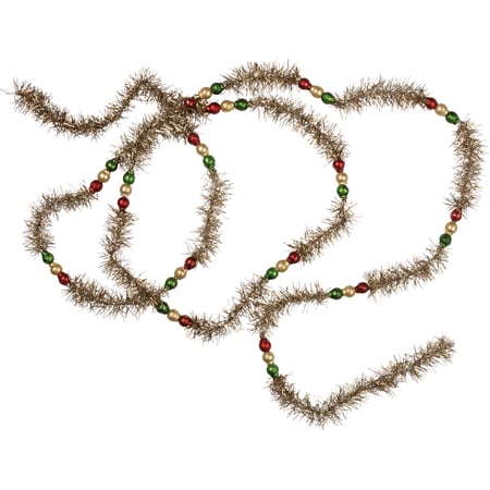 Glass Christmas Bead Garland - Glass, Tinsel