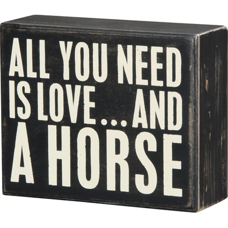 A Horse Box Sign - Wood