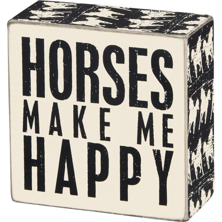 Horses Box Sign - Wood, Paper