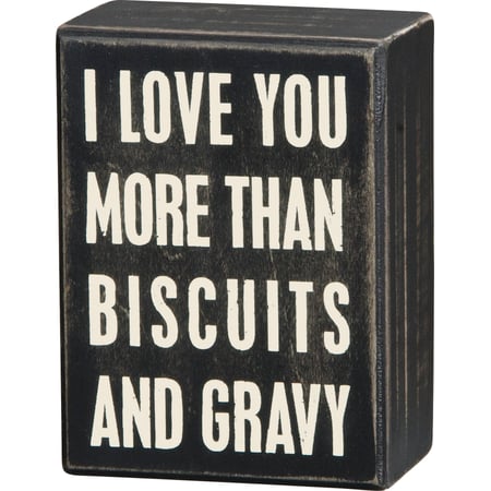 Biscuits Box Sign - Wood