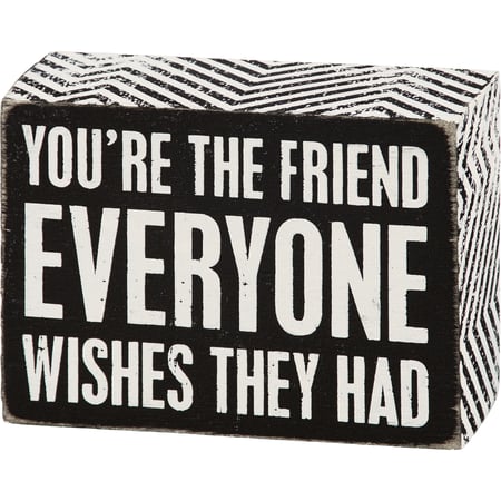 Everyone Wishes Box Sign - Wood, Paper