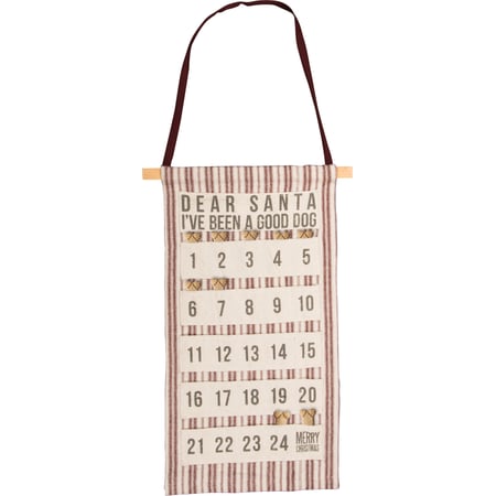 Good Dog Wall Countdown - Cotton, Wood