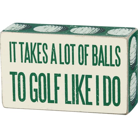 Lot Of Balls Box Sign - Wood, Paper