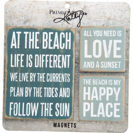 Beach Magnet Set - Wood, Metal, Magnet