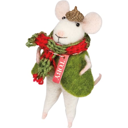 Toby Mouse Critter - Felt, Polyester, Plastic