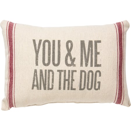 You & Me And The Dog Pillow - Cotton, Zipper