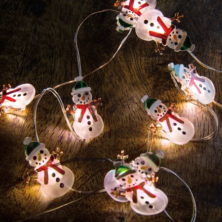 Snowman Wire Lights - Wire, Plastic, Cord