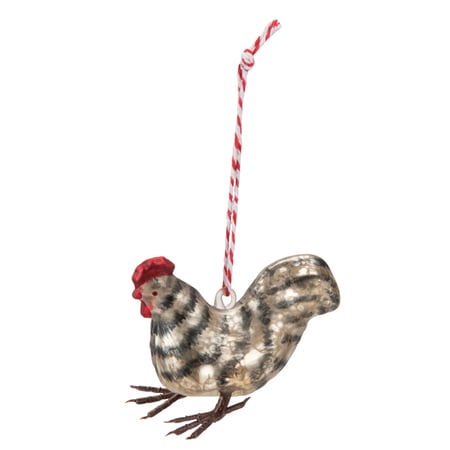 Glass Hen Ornament - Glass