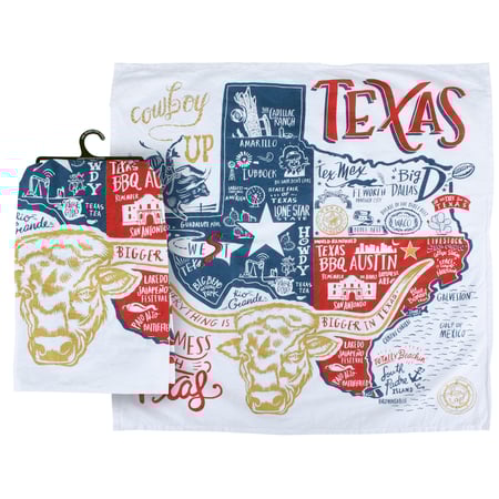 Don't Mess With Texas Kitchen Towel - Cotton
