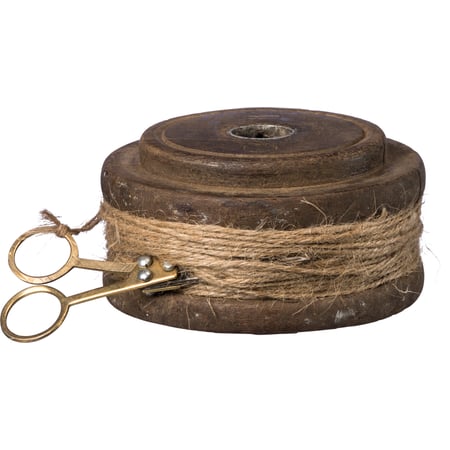 Flat Twine Spool  - Wood, Twine, Metal