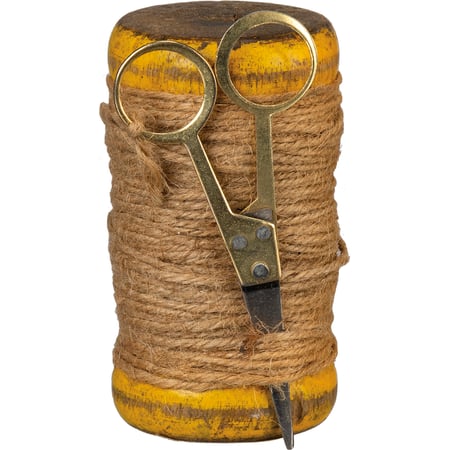 Twine Spool  - Wood, Twine, Metal