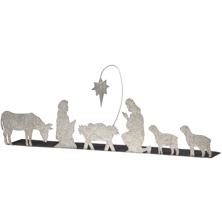 Nativity Stand Up - Metal, Wire, Mica