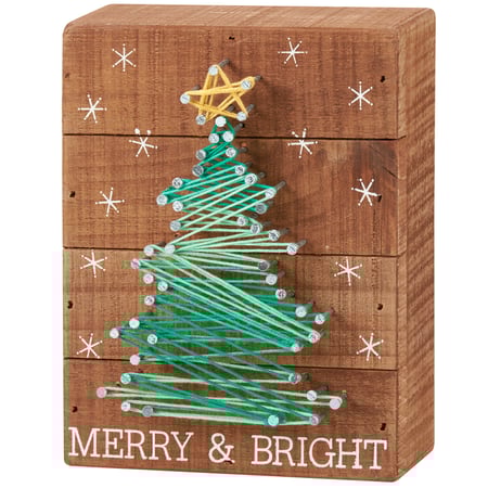 Merry & Bright String Art - Wood, Metal, String