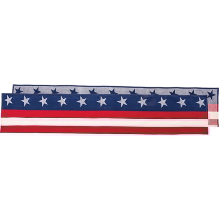 Red White And Blue Table Runner - Cotton